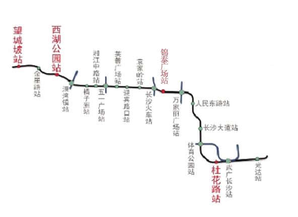 長沙地鐵2號線路線